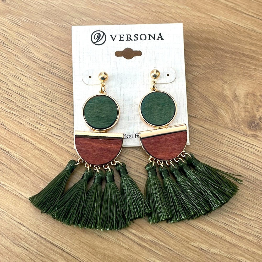 Earrings, Dangle post back, new never used